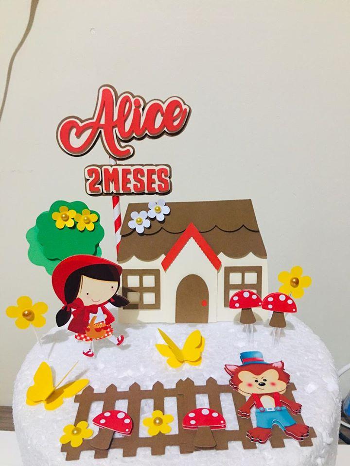 Arquivo de corte topo de bolo Chapeuzinho Vermelho