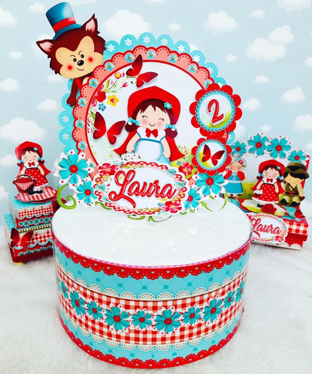 Arquivo de corte topo de bolo Chapeuzinho Vermelho