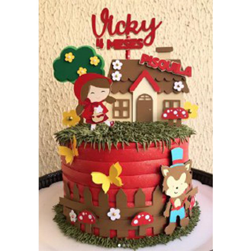 Arquivo de corte topo de bolo Chapeuzinho Vermelho