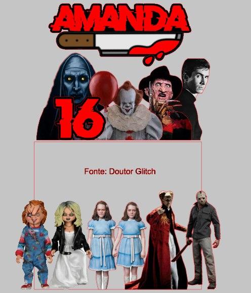 Arquivo de corte topo de bolo Terror