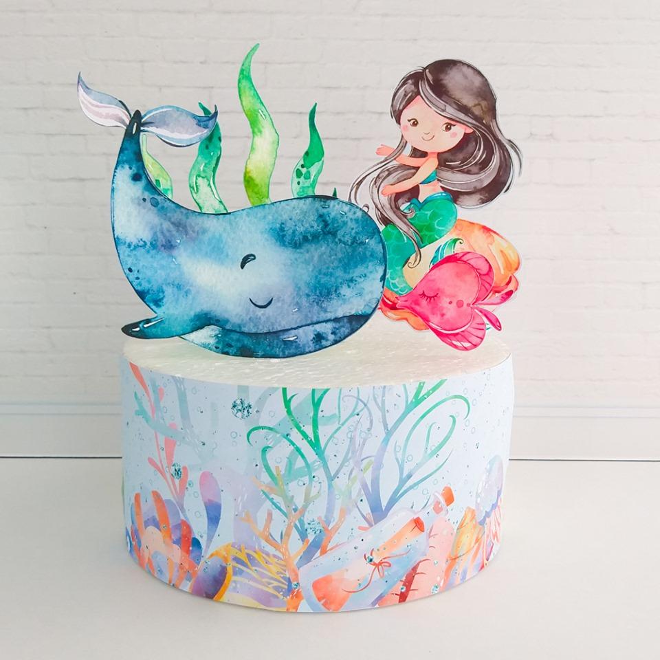 Arquivo de corte topo de bolo Fundo do Mar