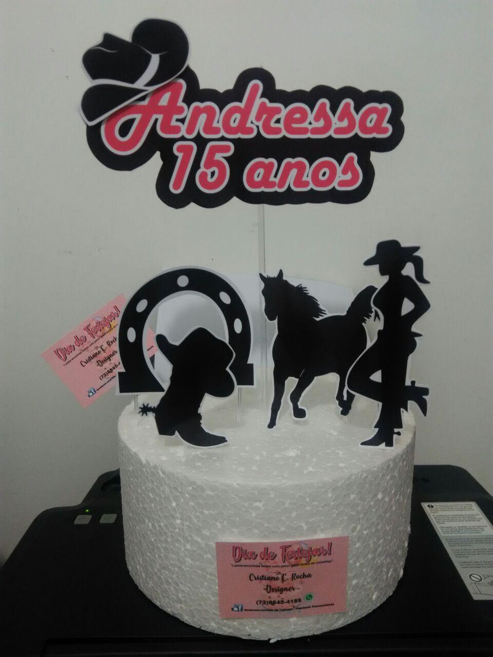 Arquivo de corte  Topo de Bolo Cowboy