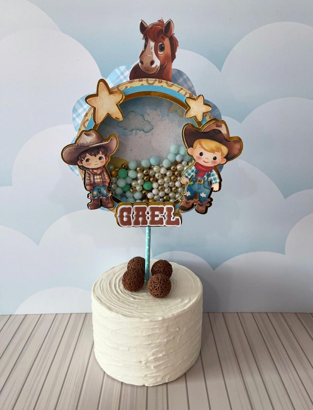 Arquivo de corte  Topo de Bolo Cowboy