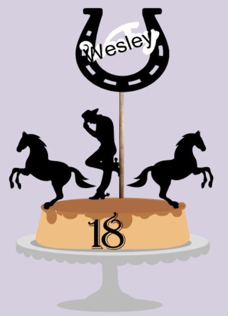 Arquivo de corte  Topo de Bolo Cowboy