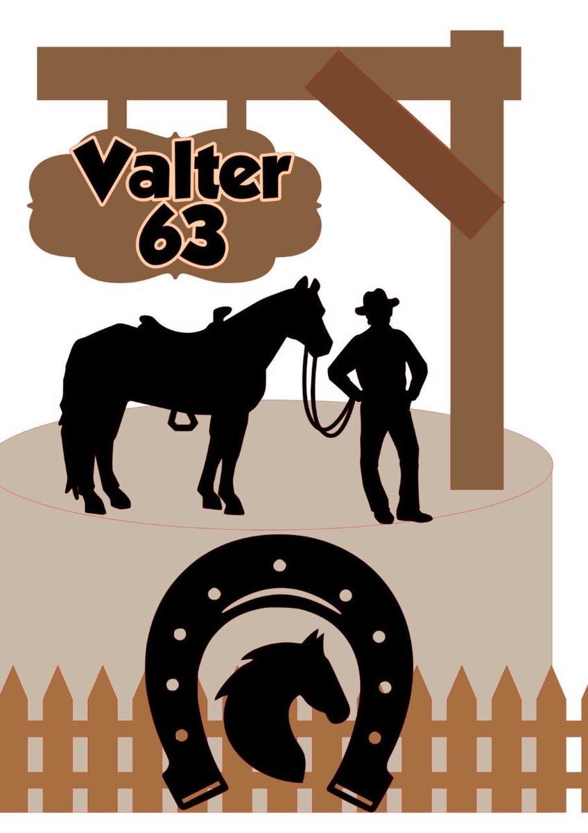 Arquivo de corte  Topo de Bolo Cowboy