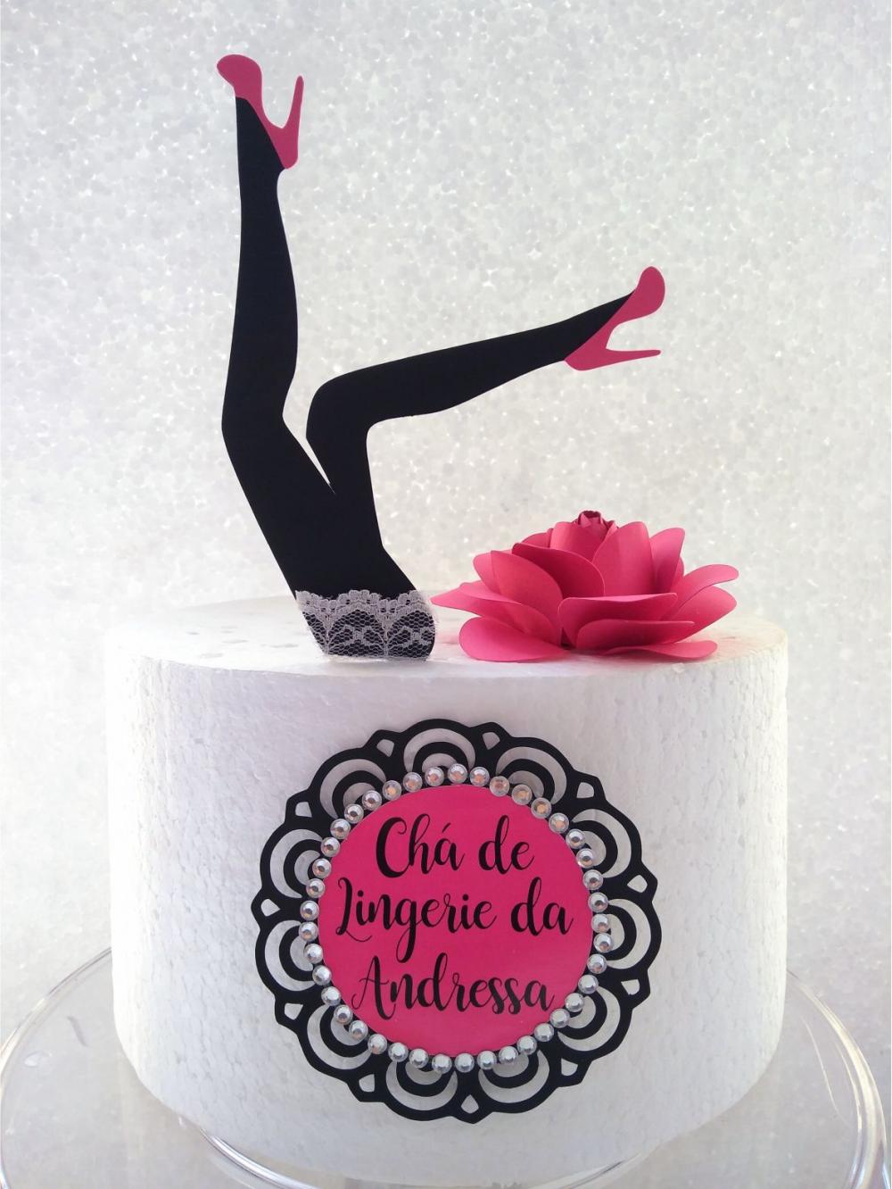 Arquivo de corte topo de bolo Chá de Lingerie