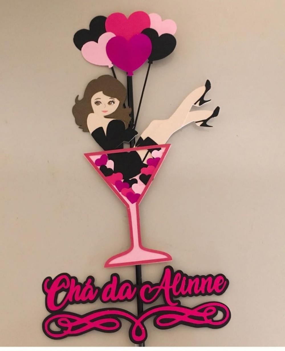 Arquivo de corte topo de bolo Chá de Lingerie