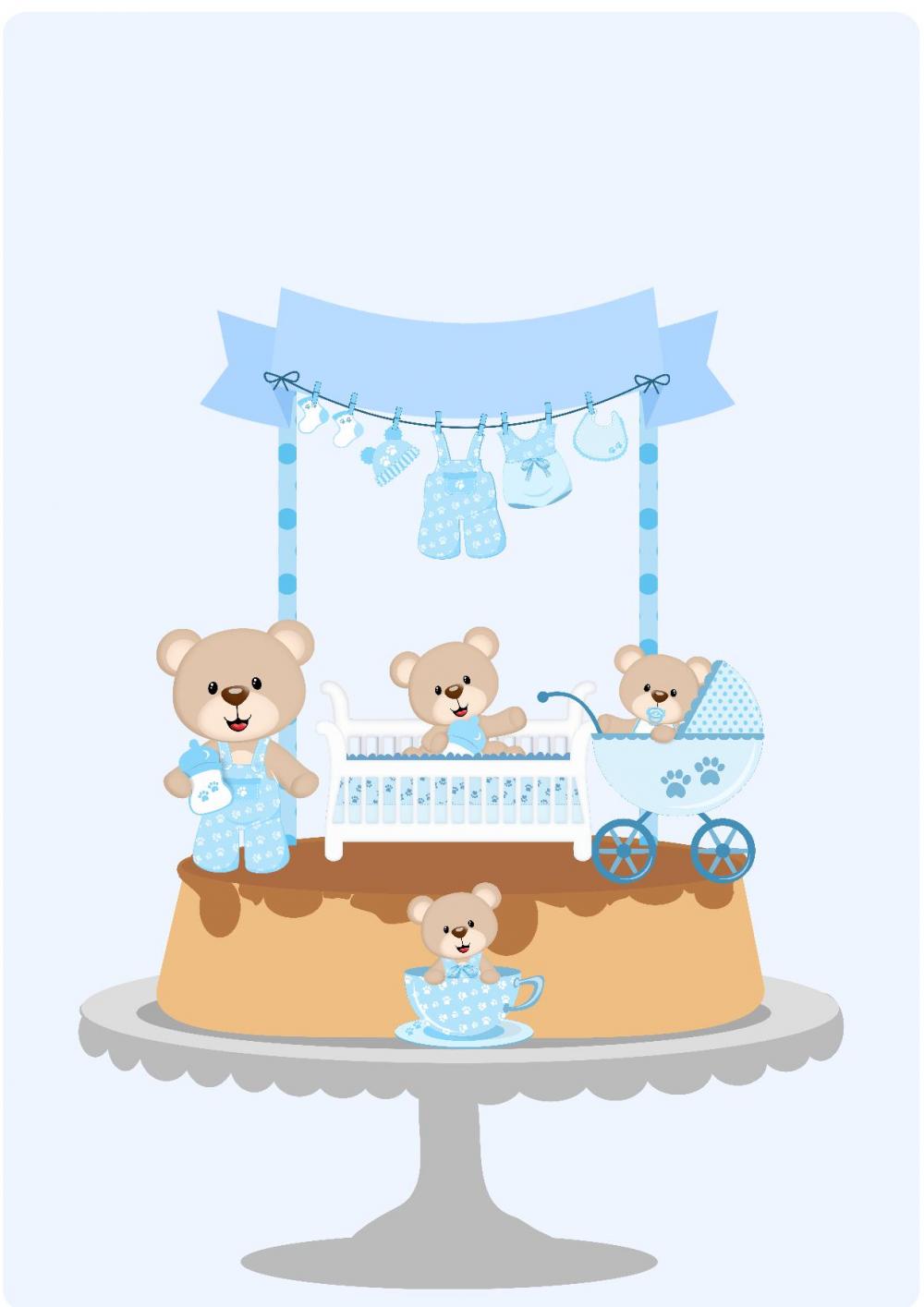 Arquivo de corte topo de bolo Chá Revelação