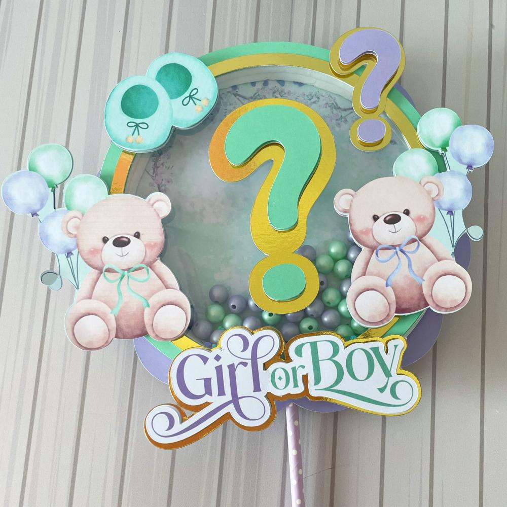 Arquivo de corte topo de bolo Chá Revelação