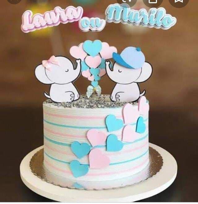 Arquivo de corte topo de bolo Chá Revelação