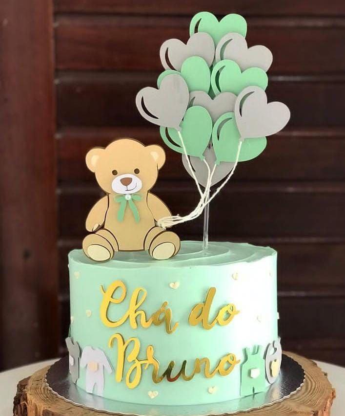 Arquivo de corte topo de bolo Chá Revelação