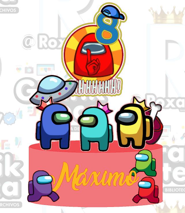 Arquivo de corte topo de bolo Among Us