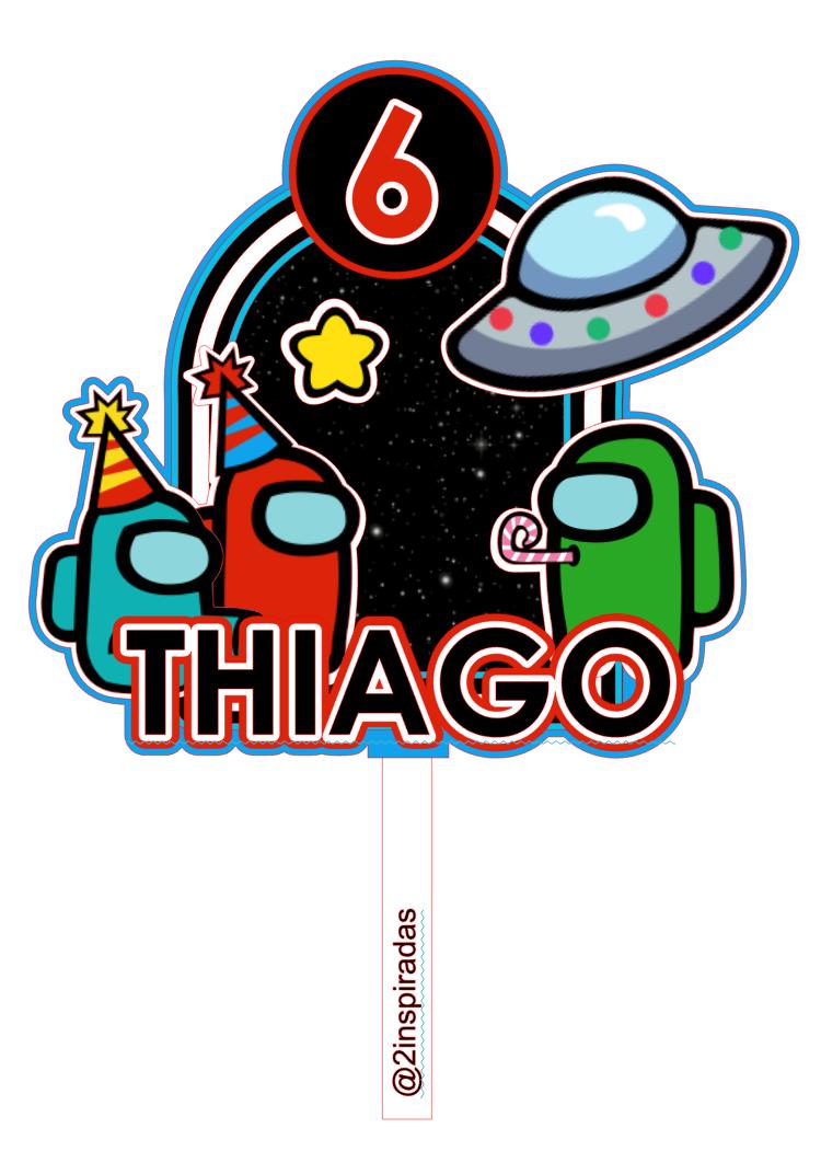 Arquivo de corte topo de bolo Among Us