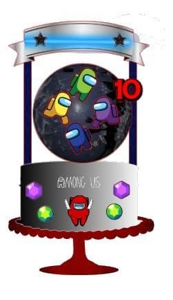 Arquivo de corte topo de bolo Among Us