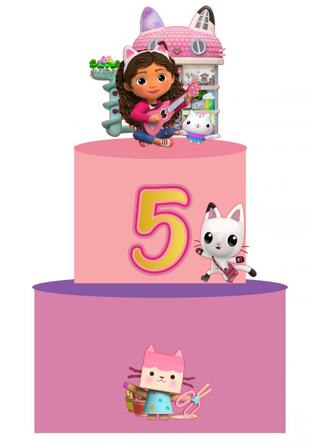 Arquivo de corte topo de bolo A Casa Mágica da Gabi