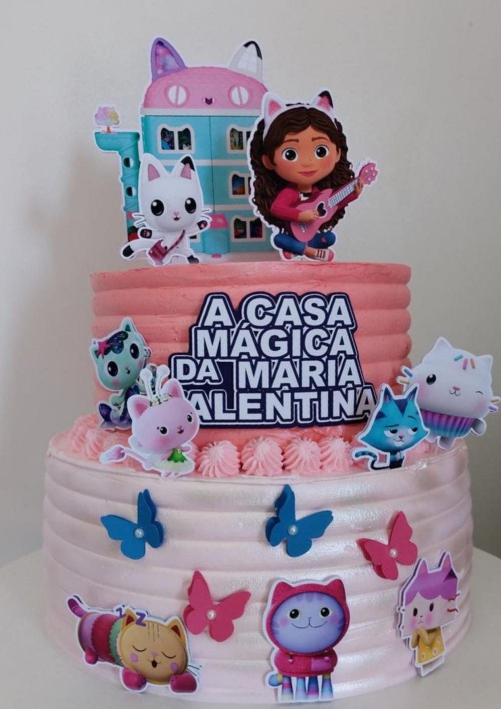 Arquivo de corte topo de bolo A Casa Mágica da Gabi