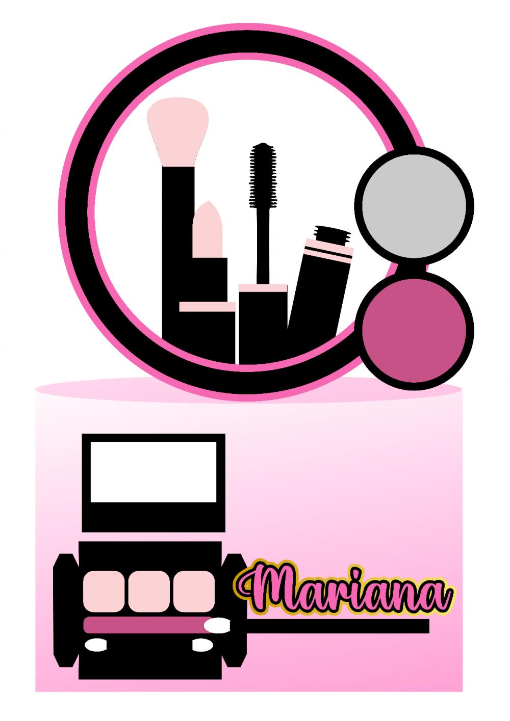 Arquivo de corte topo de bolo maquiagem