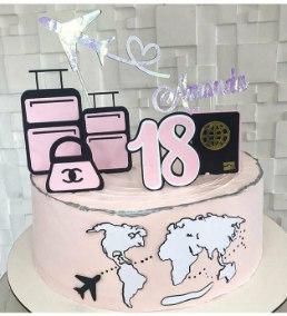 Arquivo de corte Topo de Bolo Viagem