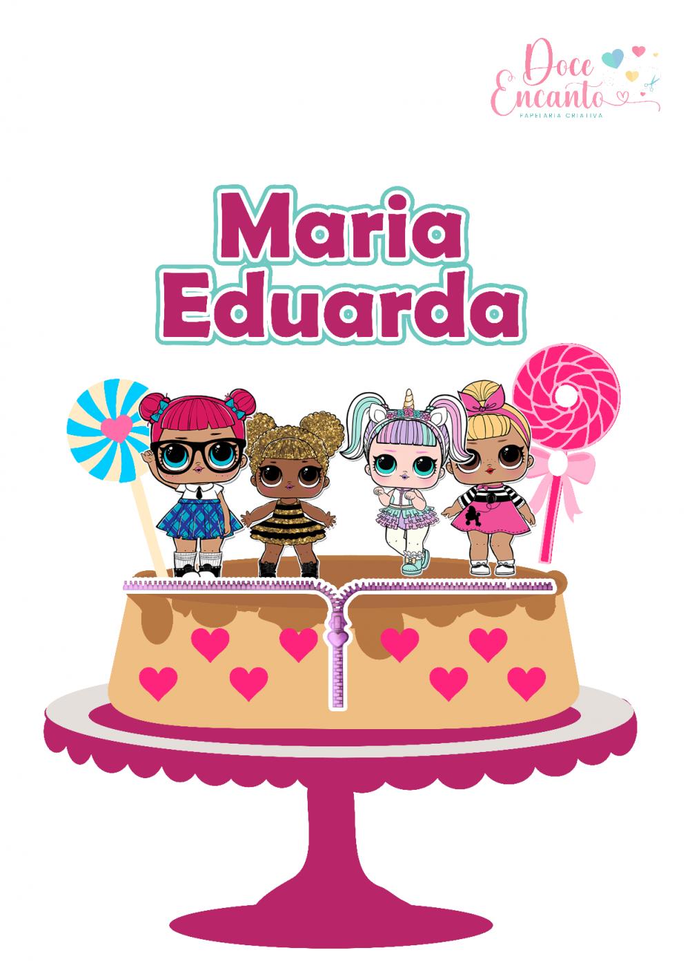 Arquivo de corte topo de bolo Lol Surprise