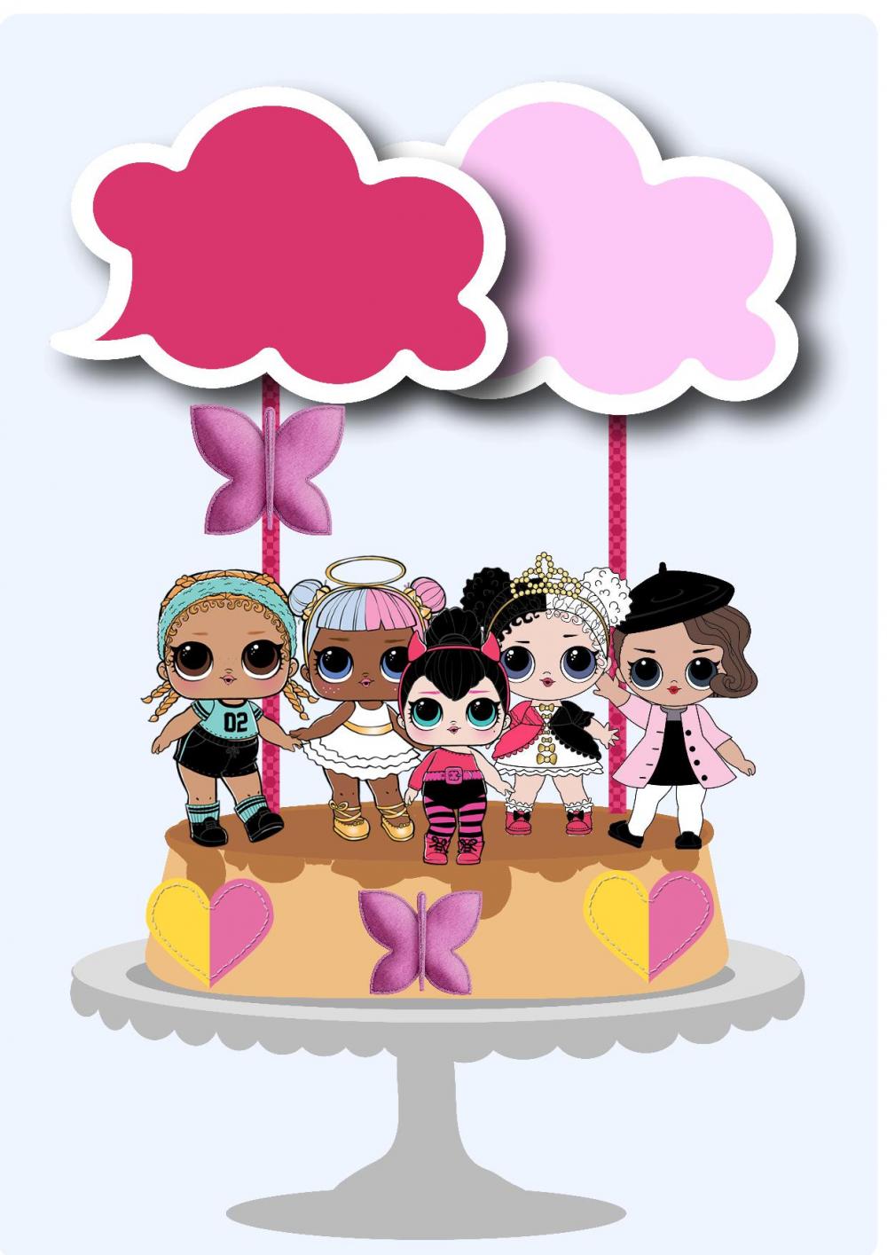 Arquivo de corte topo de bolo Lol Surprise