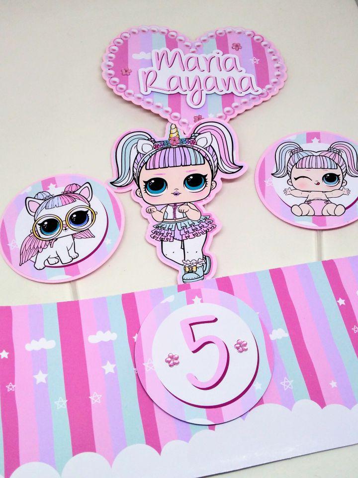 Arquivo de corte topo de bolo Lol Surprise