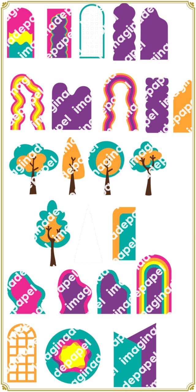 Arquivo de corte topo de bolo Painéis