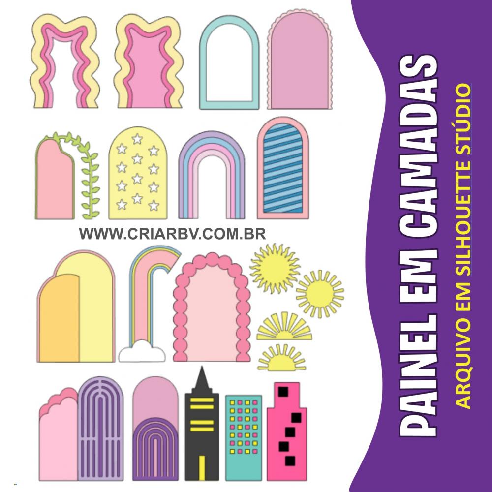 Arquivo de corte topo de bolo Painéis