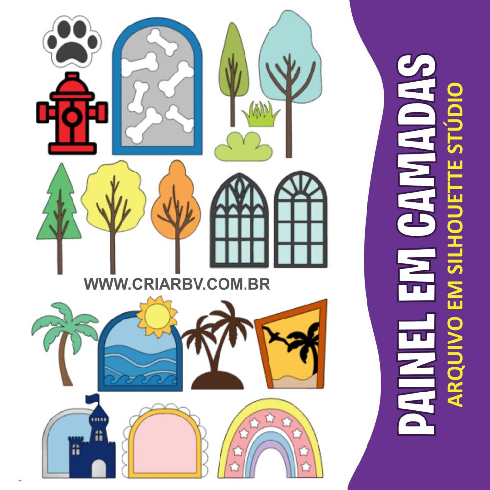 Arquivo de corte topo de bolo Painéis