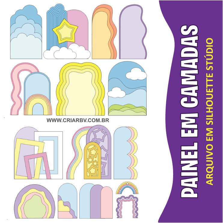 Arquivo de corte topo de bolo Painéis