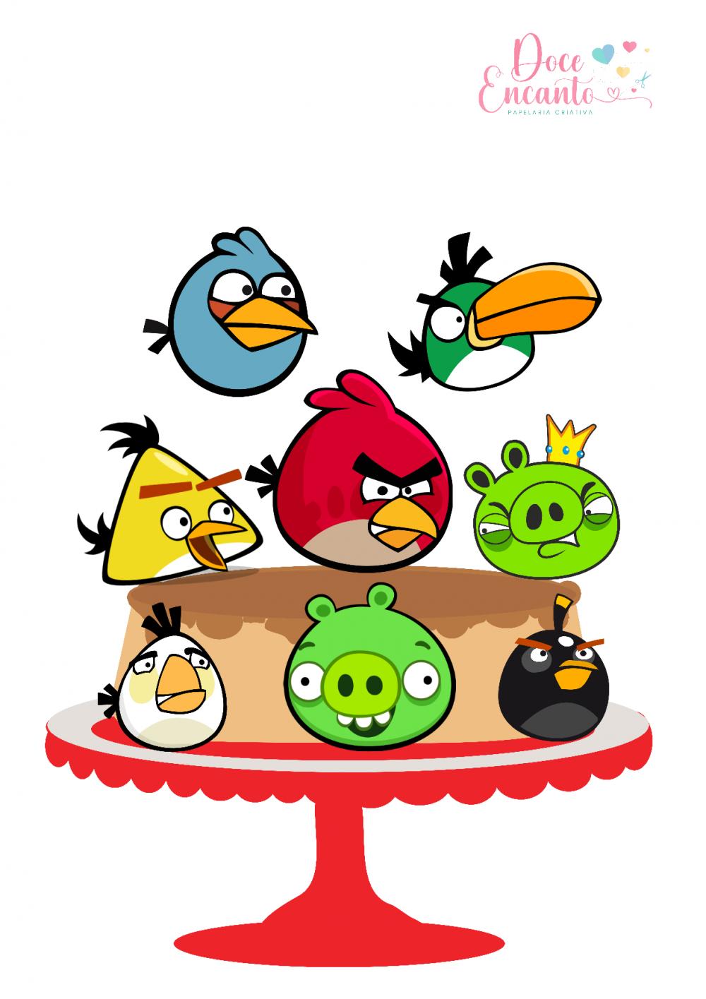 Arquivo de corte topo de bolo Angry Birds