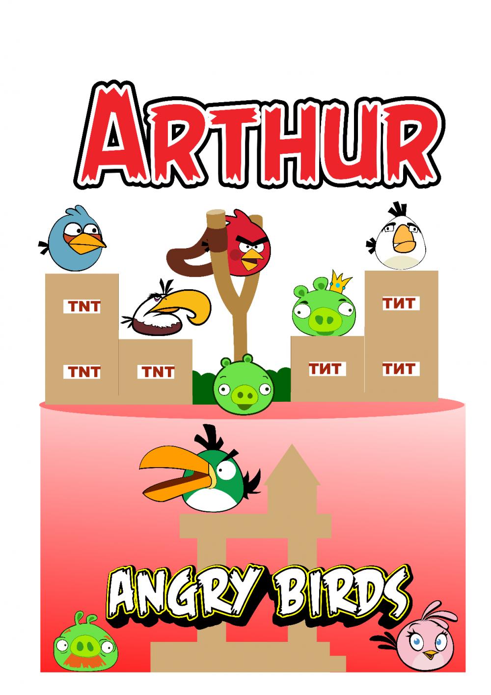 Arquivo de corte topo de bolo Angry Birds