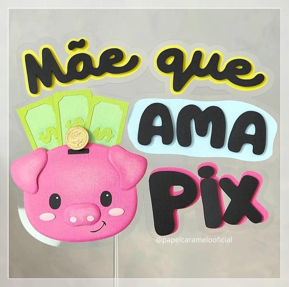 Arquivo de corte topo de bolo Pix