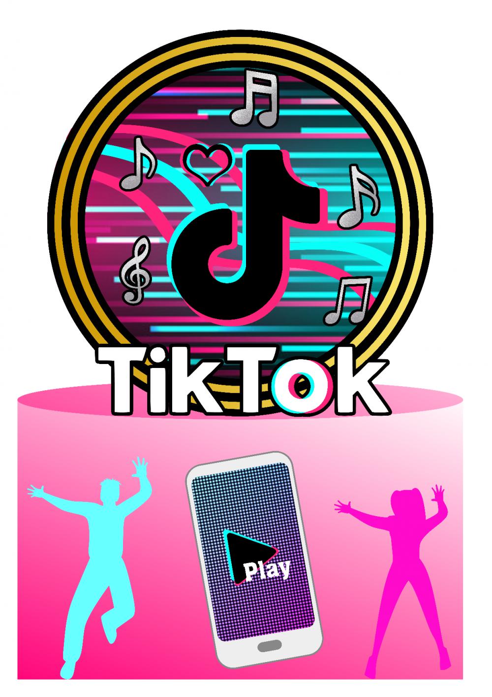 Arquivo de corte topo de bolo Tik ToK
