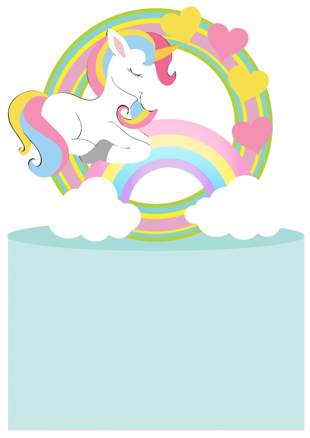 Arquivo de corte topo de bolo Unicórnio