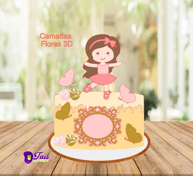 Arquivo de corte topo de bolo bailarina