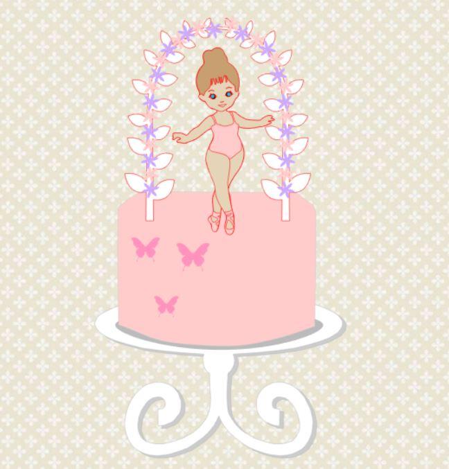 Arquivo de corte topo de bolo bailarina