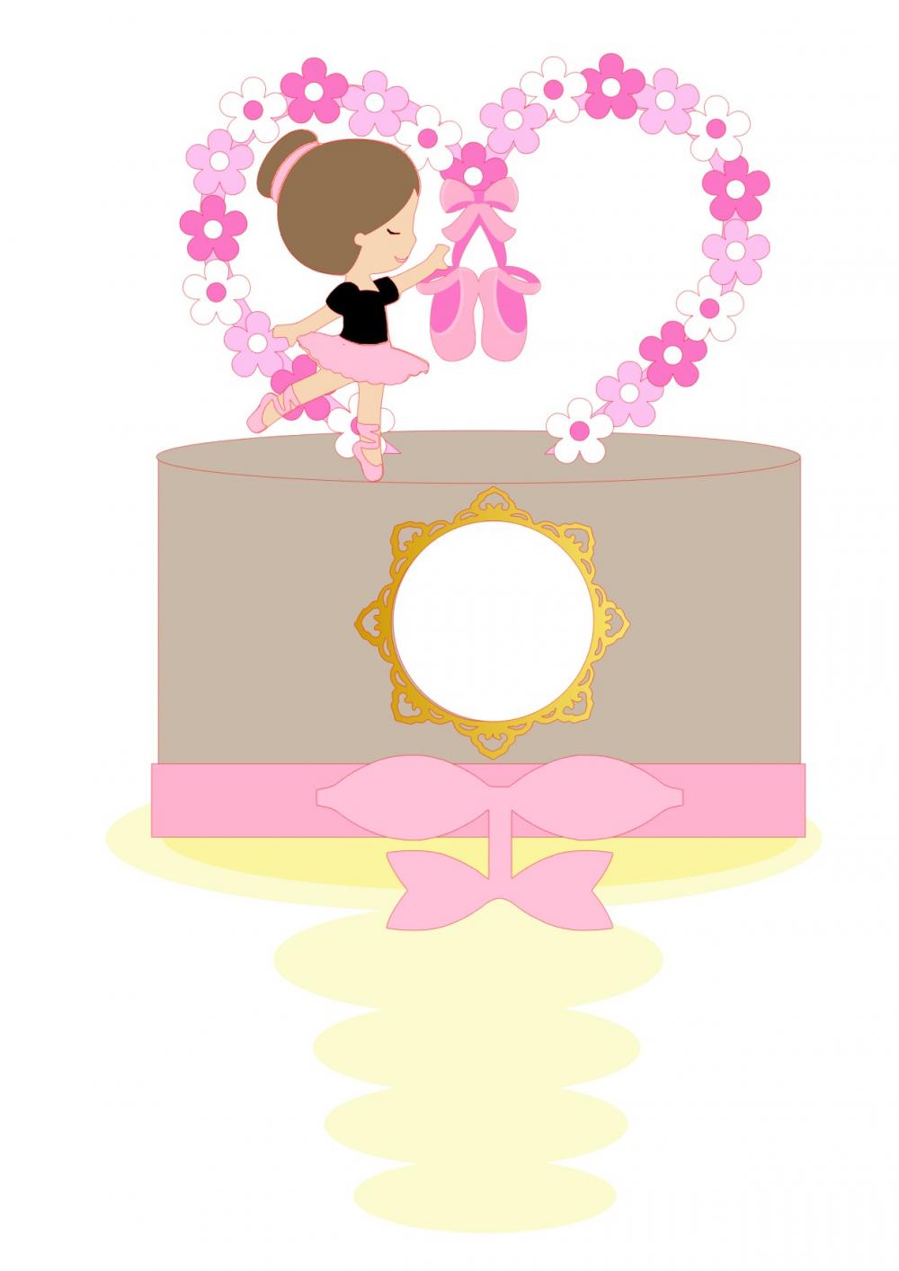 Arquivo de corte topo de bolo bailarina