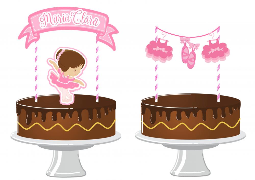 Arquivo de corte topo de bolo bailarina