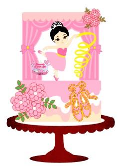 Arquivo de corte topo de bolo bailarina