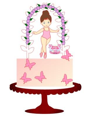 Arquivo de corte topo de bolo bailarina