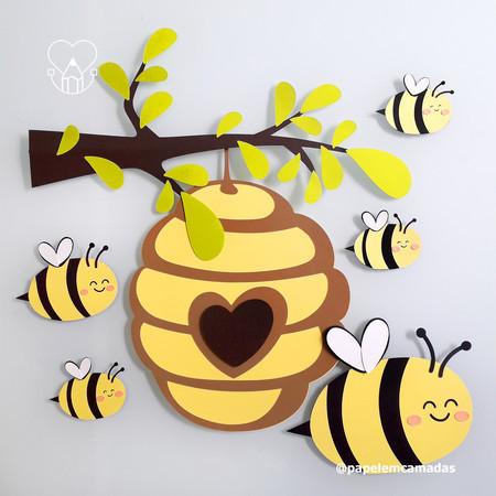 Arquivo de corte topo de bolo Abelhinha