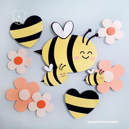 Arquivo de corte topo de bolo Abelhinha