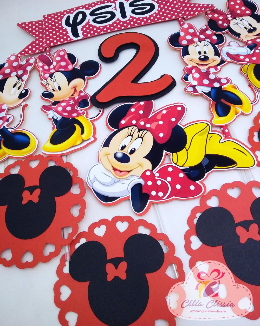 Arquivo de corte topo de bolo Minnie