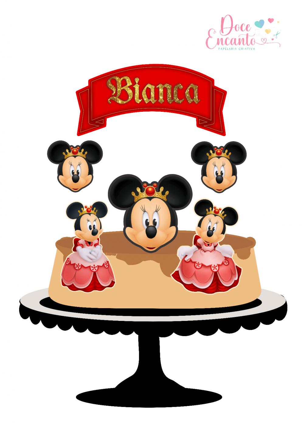 Arquivo de corte topo de bolo Minnie