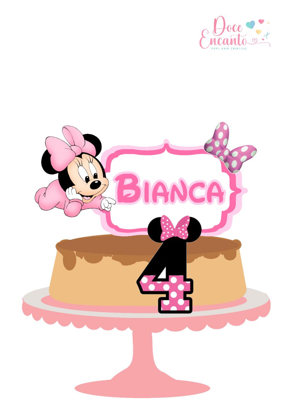 Arquivo de corte topo de bolo Minnie