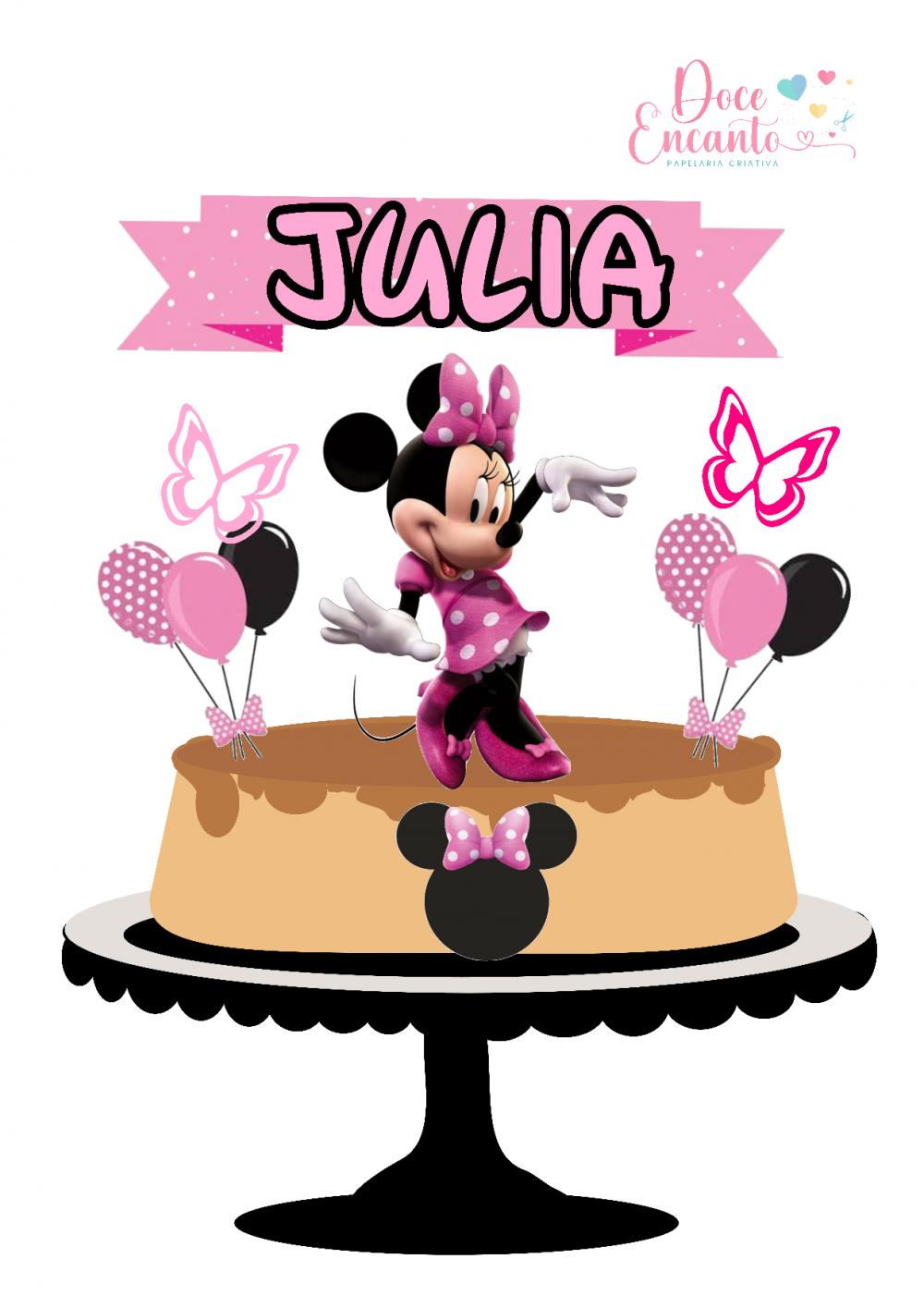 Arquivo de corte topo de bolo Minnie