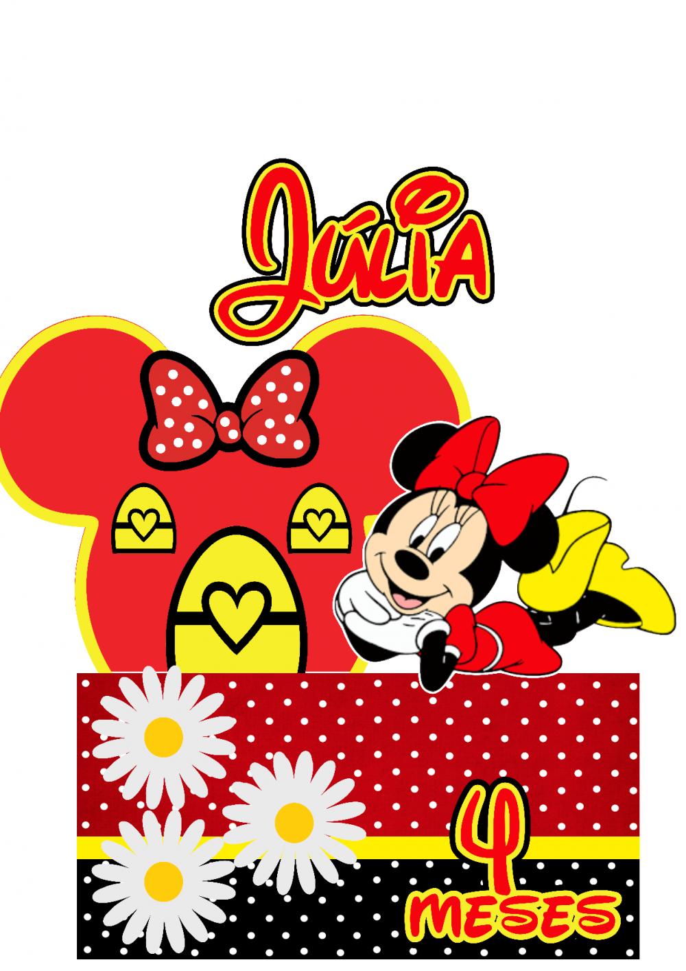 Arquivo de corte topo de bolo Minnie