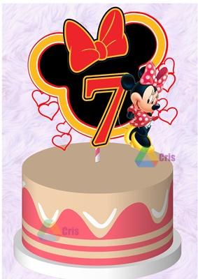 Arquivo de corte topo de bolo Minnie