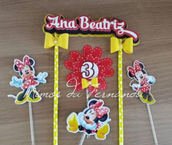 Arquivo de corte topo de bolo Minnie