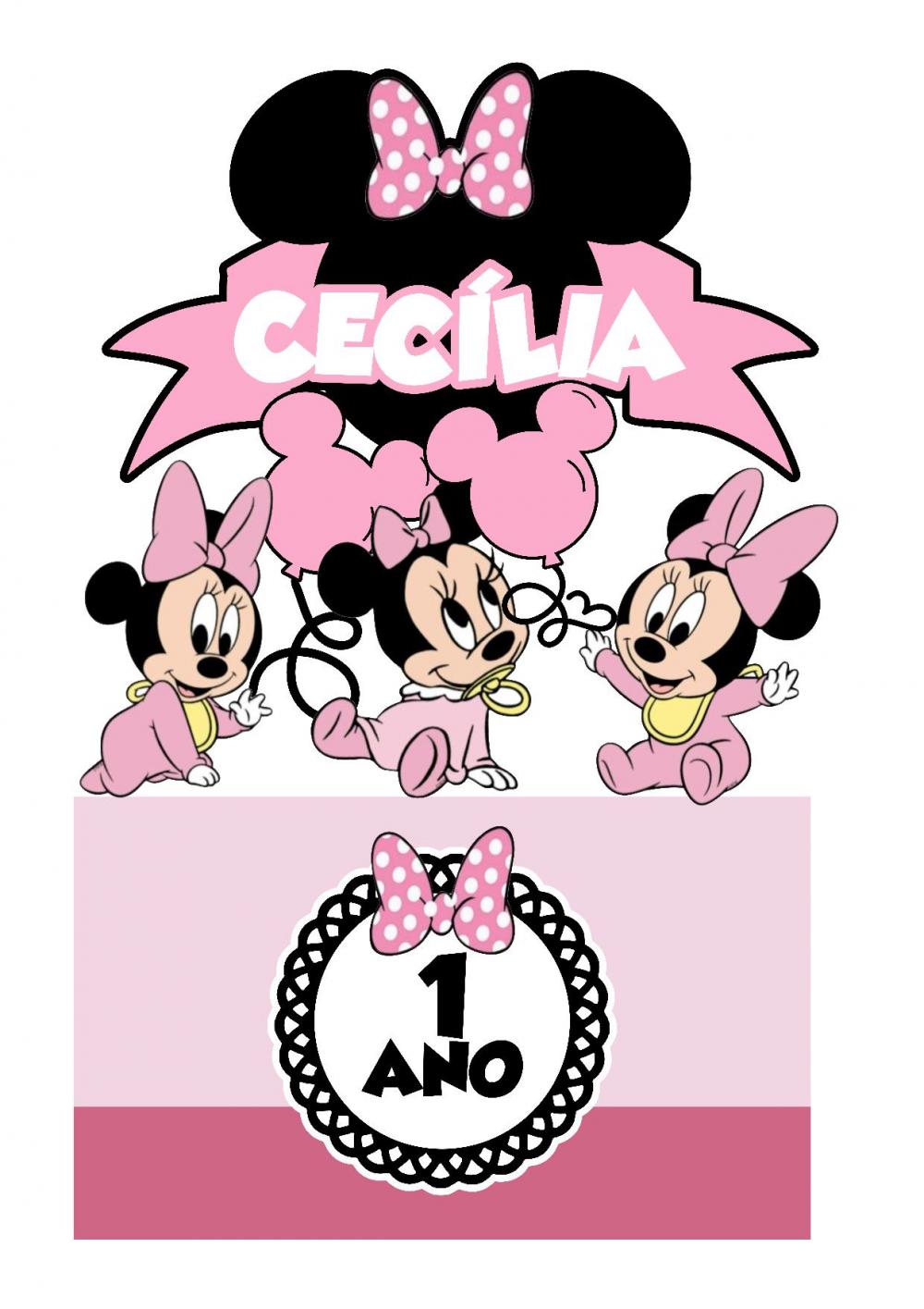 Arquivo de corte topo de bolo Minnie